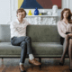 a man and a woman on a couch