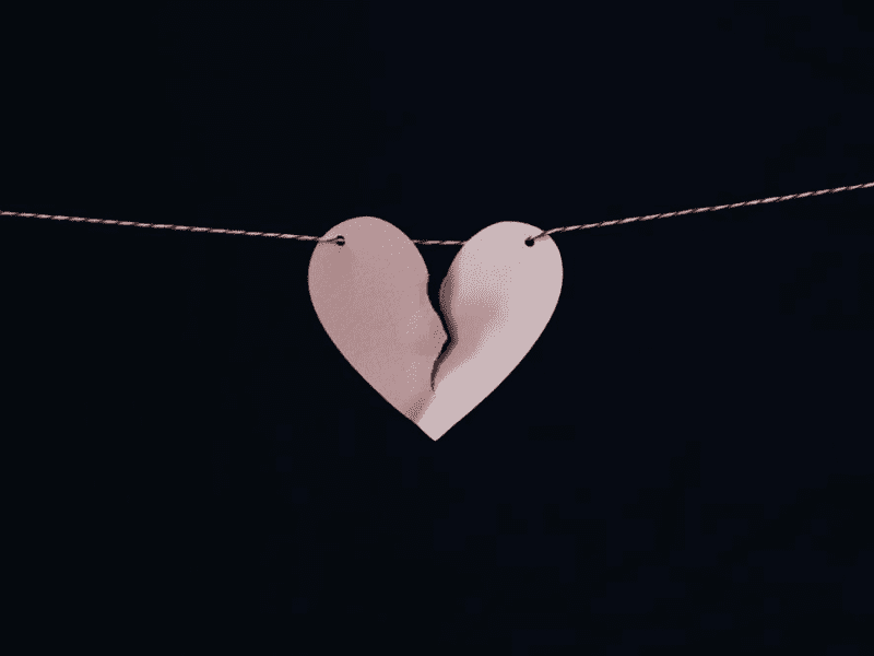 a torn paper heart