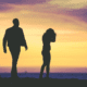 Divorce Proceedings -silhouettes of a man and woman