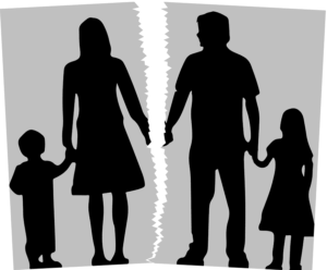 An illustration showing separation between a couple