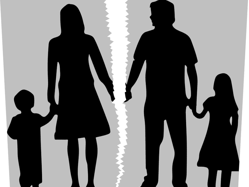 An illustration showing separation between a couple